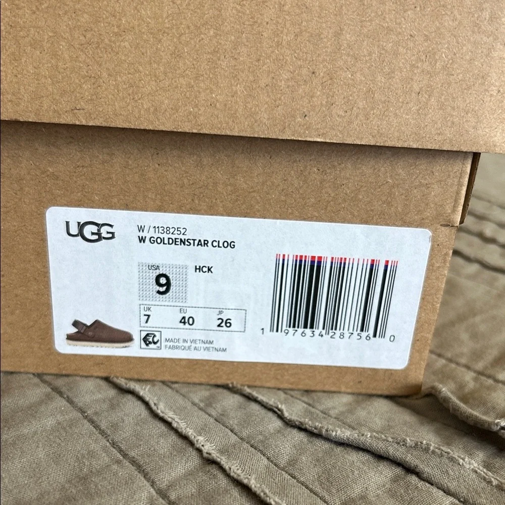 UGG Women’s Goldenstar Clog Tan / Hickory Suede Slip-On Loafers - Picture 5 of 5